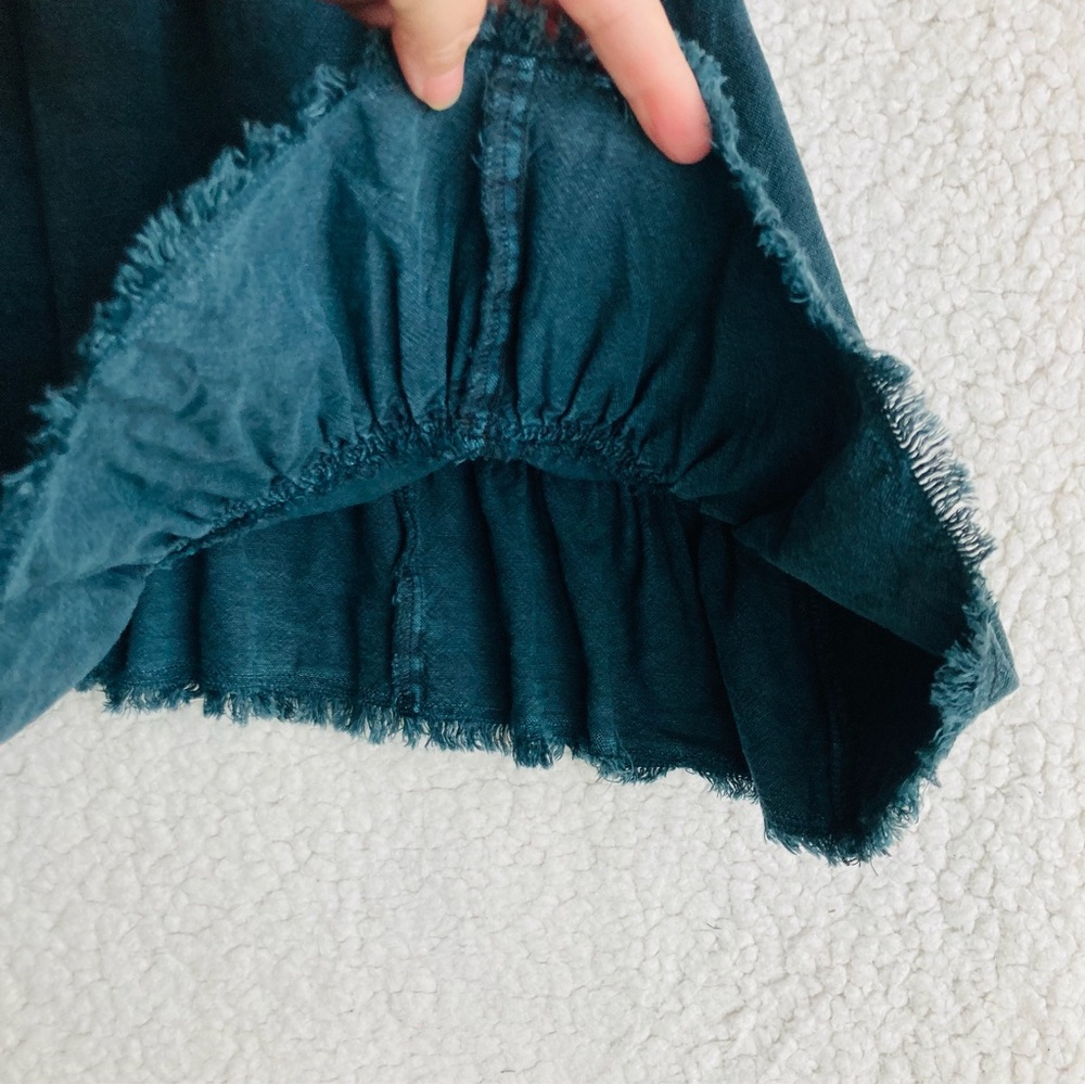 Anthropologie Pilcro Women’s teal Amora Ruffled Mini Skirt, Sz M - Picture 15 of 15